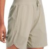 Women's 7" Athletic Long Running Shorts Workout Gym Quick Dry Hiking Shorts High Waisted Zipper Pocket