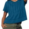 314yIlt3kL.jpg Womens Babydoll Tops Short Sleeve Peplum Pleated Summer T-Shirts Casual Loose Fit Flowy Tshirts 2025