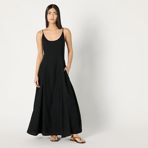 Women's Luna Scoop Neck Linen Maxi Dress