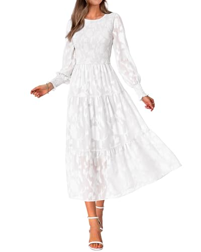 Wedding Guest Dresses for Women Fall Fashion 2025 Casual Long Sleeve Floral Maxi Boho Homecoming Dress