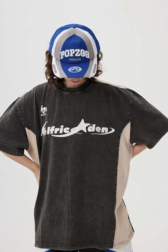 Graphic Tees Y2k Mens Oversized T Shirt Racing Washed Streetwear Shirts Unisex Casual Summer Tops