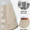 Women's 7" Athletic Long Running Shorts Workout Gym Quick Dry Hiking Shorts High Waisted Zipper Pocket