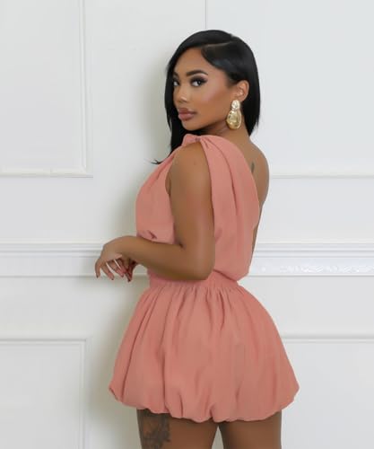 Womens 2 Piece Outfits Summer Short Sets Matching Off Shoulder Top Waist Shorts With Pocket Casual Outfits