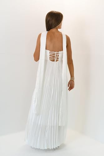 Flowy Chiffon Bridesmaid Dress with Scarf Strapless Formal Evening Dresses QA232