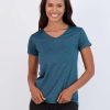5 Pack Women’s Short Sleeve V-Neck Workout T-Shirts – Athletic Gym Fitness Pilates Plus Size Active Tees