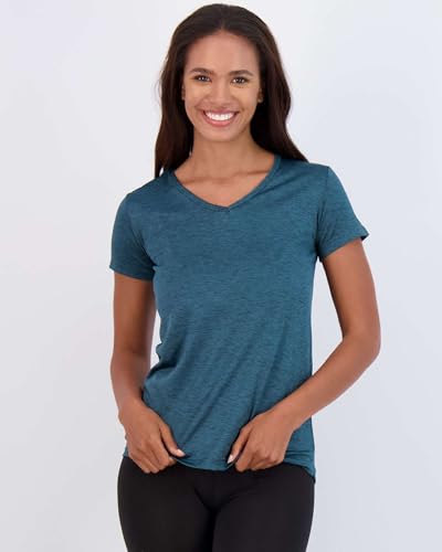 5 Pack Women’s Short Sleeve V-Neck Workout T-Shirts – Athletic Gym Fitness Pilates Plus Size Active Tees