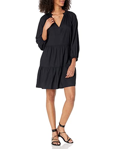 Women's @Caralynmirand Ruffle-Neck Tiered Mini Dress