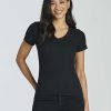 5 Pack: Women's Soft Ribbed Short Sleeve V-Neck T-Shirt Casual Summer Tee Shirts