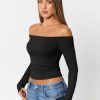 31bRiESpaOL.jpg Womens Long Sleeve Off The Shoulder Tops Going Out Cute Basic Y2K Fall Fashion 2025 Outfits Clothes