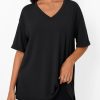 31c-T3X27qL.jpg Oversized Tshirts for Women Workout Plus Size Tops V Neck Short Sleeve Gym Shirts Casual Loose Fit Basic Tees