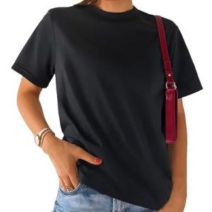 Women Cotton T-Shirts Oversized Crewneck Short Sleeve Summer Casual Tops Unisex Adult