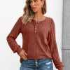 4111JWLWEGL.jpg Long Sleeve Henley Shirts Women's Business Casual Lightweight Tunic Sweater Tops