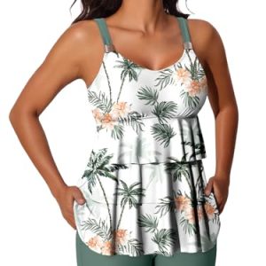 Women's Tankini Swimsuits with Shorts Ruffled Tummy Control Bathing Suits Modest 2025 Swimwear