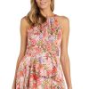 Women's Coral/Lavender Bloom Daytime Dress