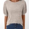 Womens 2025 Summer Sweater Top Short Sleeve Blouses Dressy Casual Shirts Business Tops Cute Vacation Tunic