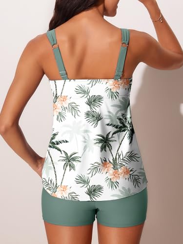 Women's Tankini Swimsuits with Shorts Ruffled Tummy Control Bathing Suits Modest 2025 Swimwear