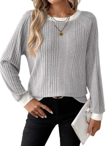 41BZpTbqYhL.jpg Long Sleeve Shirts for Women Casual Fashion Loose Fit Womens Tops Crewneck Basic Pullover Tunics