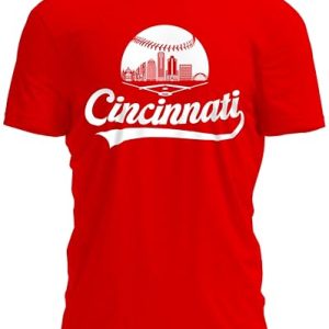 Baseball Shirt Fan Cityscape T-Shirt with Urban Skyline Graphic