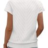 Short Sleeve Sweater for Women V Neck Trendy Summer Tops 2025 Beach Vacation Clothes Travel Business Casual Outfits