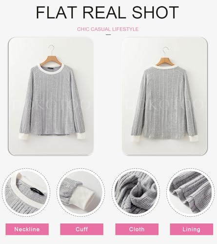 41LBudRdEL.jpg Long Sleeve Shirts for Women Casual Fashion Loose Fit Womens Tops Crewneck Basic Pullover Tunics