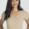 5 Pack: Women's Soft Ribbed Short Sleeve V-Neck T-Shirt Casual Summer Tee Shirts