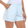 41Qyc1a61L.jpg Women's Linen Blend Drawstring Shorts High Waisted 4" Inseam Summer Shorts