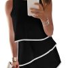 41T-AFa1ruL.jpg Womens Summer Jumpsuits 2025 Casual Ruffle Chiffon Sleeveless Rompers