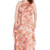 Women's Coral/Lavender Bloom Daytime Dress