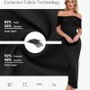 Off The Shoulder Maxi Dress Wedding Guest Formal Dresses for Women Sleeveless Bodycon Long Shapewear Prom Dress