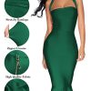 Women's V Neck Halter Fishtail Bandage Bodycon Dress Party