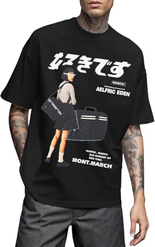 Mens Graphic Tees Oversized Creative Graffiti Short Sleeve Shirts Summer Casual Rapper Streetwear Y2k Tops Tshirt