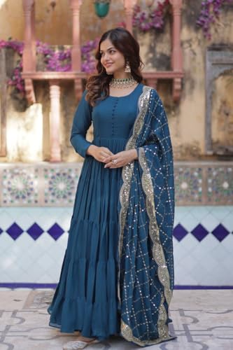 Event Party Wear Stitched Indian Long Anarkali Gown Dress Stylish Salwar Kameez Suits.-65