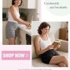 41fvgNYdf2L.jpg 3 Pack Women's Casual Shorts Lounge Soft Summer Ribbed Elastic High Waisted Shorts Pocket Workout Athletic SweatShorts