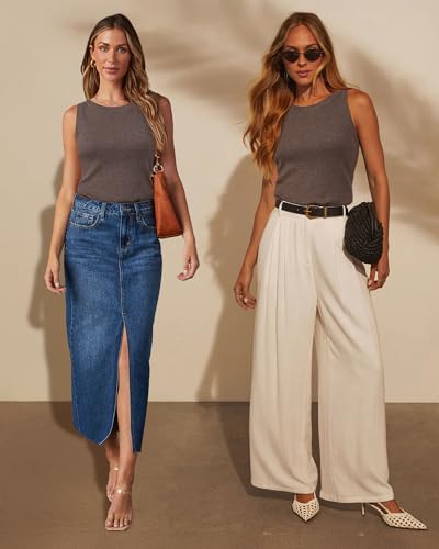 Women's Wool Blend Sweaters Non See Through All-Season Business Casual Tank 2025