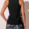 Blouson Tankini Swimsuits for Women 2025 Tummy Control Two Piece Bathing Suits with Sporty Pockets Swim Shorts