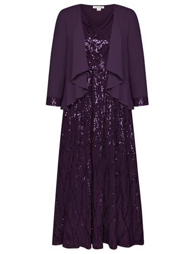 2025 Women's Two Piece Sequin Dress with Jacket Mother of The Bride Dresses Homecoming Wedding Guest Dresses