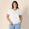 41n-5h0MDlL.jpg Women's Regular Fit 100% Cotton V-Neck Short Sleeve T-Shirt, Multipacks