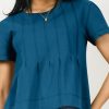 41qaYMeUGrL.jpg Womens Babydoll Tops Short Sleeve Peplum Pleated Summer T-Shirts Casual Loose Fit Flowy Tshirts 2025