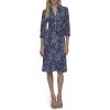Women's Long Sleeve Collared Midi Shirtdress