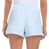 41sop4glqL.jpg Women's Linen Blend Drawstring Shorts High Waisted 4" Inseam Summer Shorts