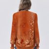 Womens Tops Puff Long Sleeve Shirts Dressy Casual Crew Neck Pleated Summer Fall Work Blouses S-3XL