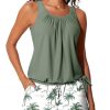 Blouson Women’s Tankini Swimsuits with Shorts Tummy Control Bathing Suits Side Pockets 2025