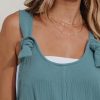Women's Summer Sleeveless Overall Adjustable Loose Jumpsuit Beach Romper Travel Vacation Outfits with Pockets