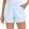 41xgohSAmOL.jpg Women's Linen Blend Drawstring Shorts High Waisted 4" Inseam Summer Shorts