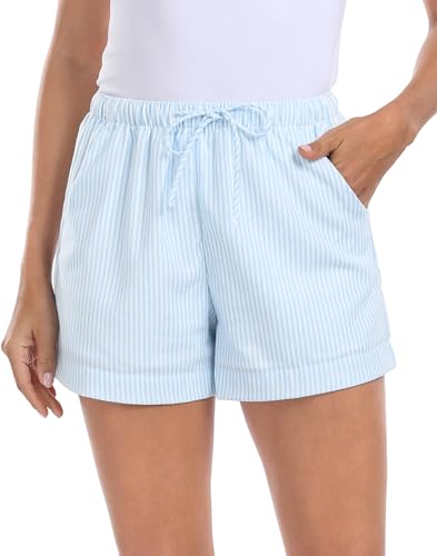 41xgohSAmOL.jpg Women's Linen Blend Drawstring Shorts High Waisted 4" Inseam Summer Shorts