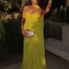 Flowy Chiffon Bridesmaid Dress with Scarf Strapless Formal Evening Dresses QA232