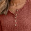 511QTHjwVEL.jpg Long Sleeve Henley Shirts Women's Business Casual Lightweight Tunic Sweater Tops