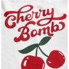 519OrmbxYIL.jpg Women's 2 Piece Summer Cute Outfits Cherry Letter Print Bow Cami Top Ruched Bloomers Shorts Set