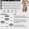 Women's Floral Summer Casual Dress Square Neck Puff Sleeve Boho Midi Dresses Ruched Bust High Waist Split Long Dress