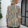 Women's 2025 Fashion Tops 3/4 Length Sleeve Business Casual Blouses Summer Tees Shirts S-4X